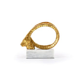 Villa & House Gold Leaf Spiral Horn Statue