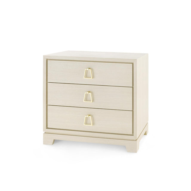 Villa & House Blanched Oak Stanford 3-Drawer Side Table
