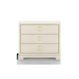 Villa & House Blanched Oak Stanford 3-Drawer Side Table