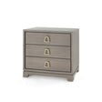 Villa & House Taupe Gray Stanford 3-Drawer Side Table