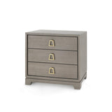 Villa & House Taupe Gray Stanford 3-Drawer Side Table