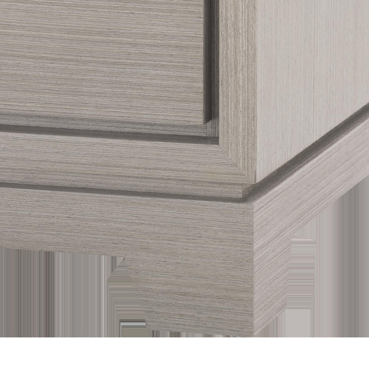 Villa & House Taupe Gray Stanford 3-Drawer Side Table