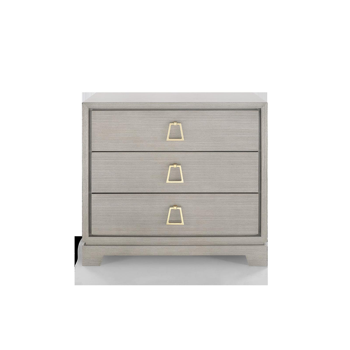 Villa & House Taupe Gray Stanford 3-Drawer Side Table