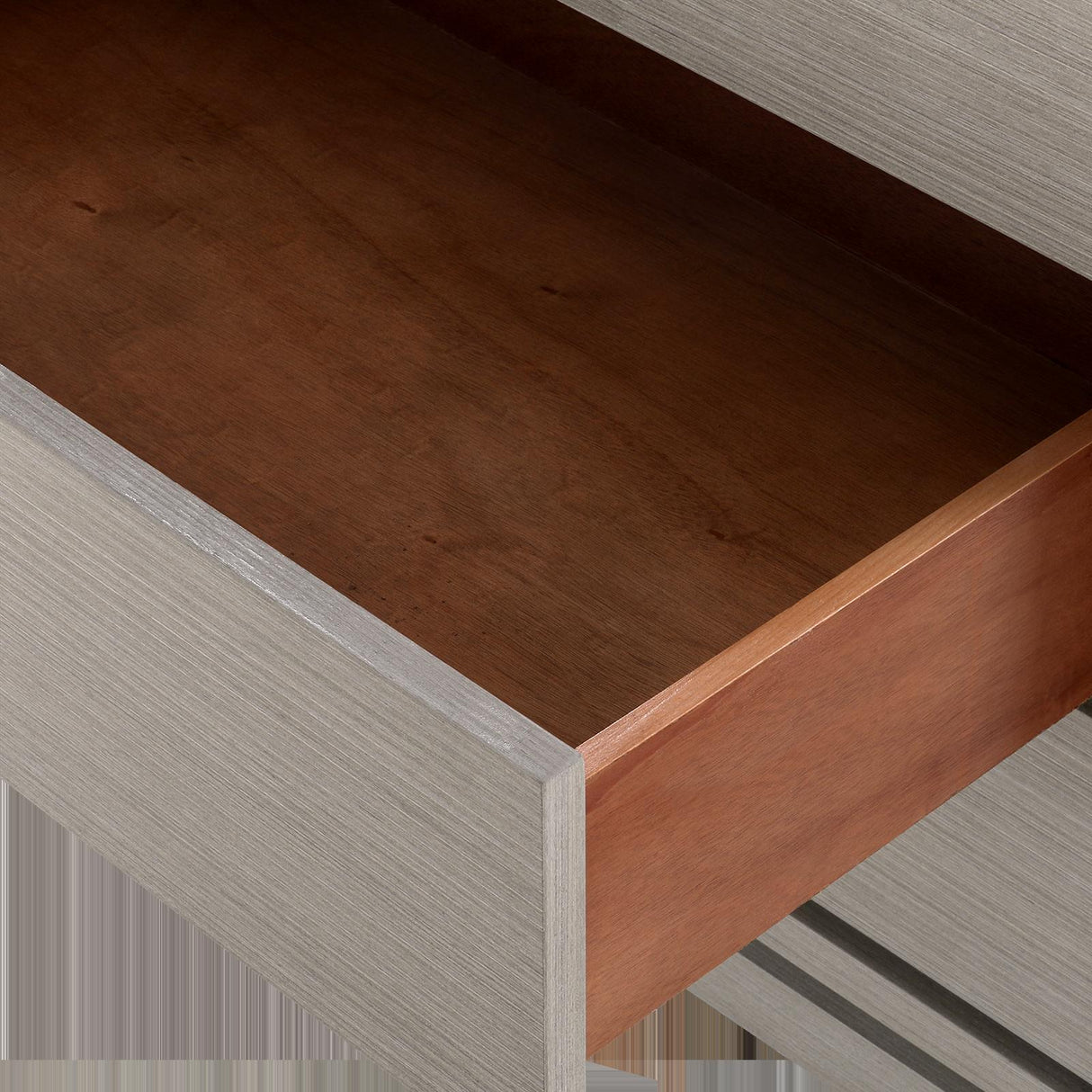 Villa & House Taupe Gray Stanford 3-Drawer Side Table