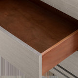 Villa & House Taupe Gray Stanford 3-Drawer Side Table