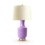 Villa & House Lilac Thalia Lamp with Shade 17-inch White Linen, with Gold