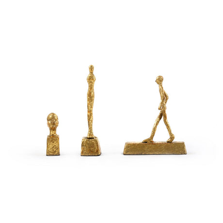 Villa & House Gold Leaf Three Forms Set of 3 Statues