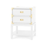 Villa & House Gloss White Tansu 2-Drawer Side Table