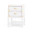 Villa & House Gloss White Tansu 2-Drawer Side Table