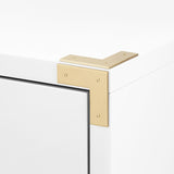 Villa & House Gloss White Tansu 2-Drawer Side Table