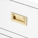 Villa & House Gloss White Tansu 2-Drawer Side Table