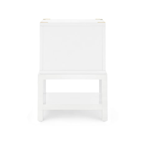 Villa & House Gloss White Tansu 2-Drawer Side Table
