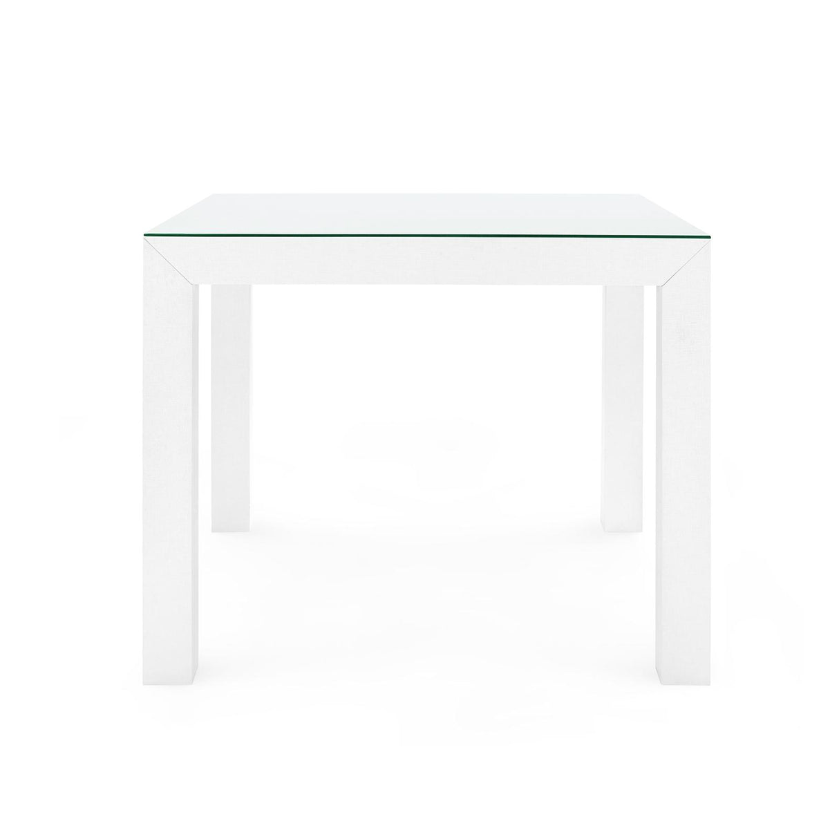 Villa & House Chiffon White Valentina Grasscloth Game Table
