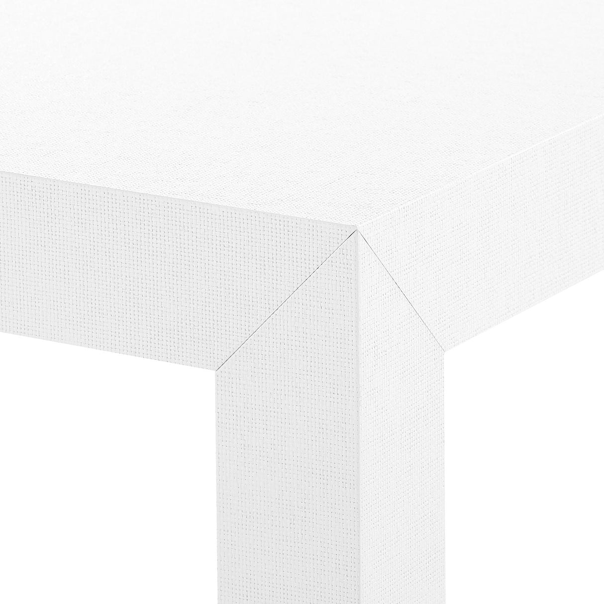 Villa & House Chiffon White Valentina Grasscloth Game Table
