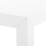 Villa & House Chiffon White Valentina Grasscloth Game Table