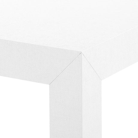 Villa & House Chiffon White Valentina Grasscloth Game Table