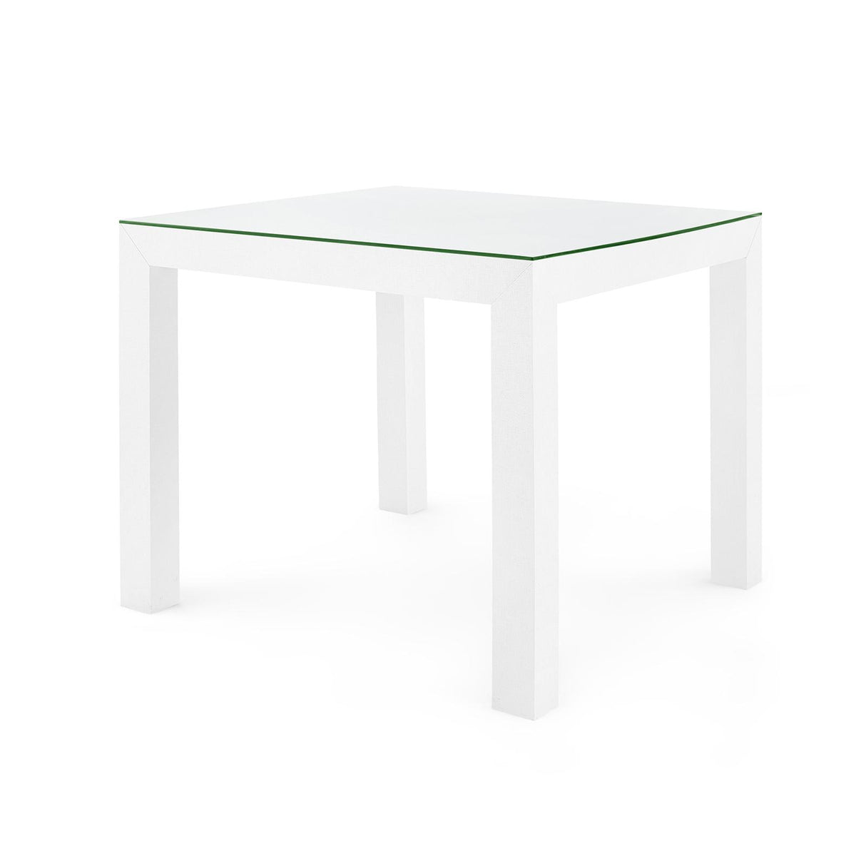 Villa & House Chiffon White Valentina Grasscloth Game Table