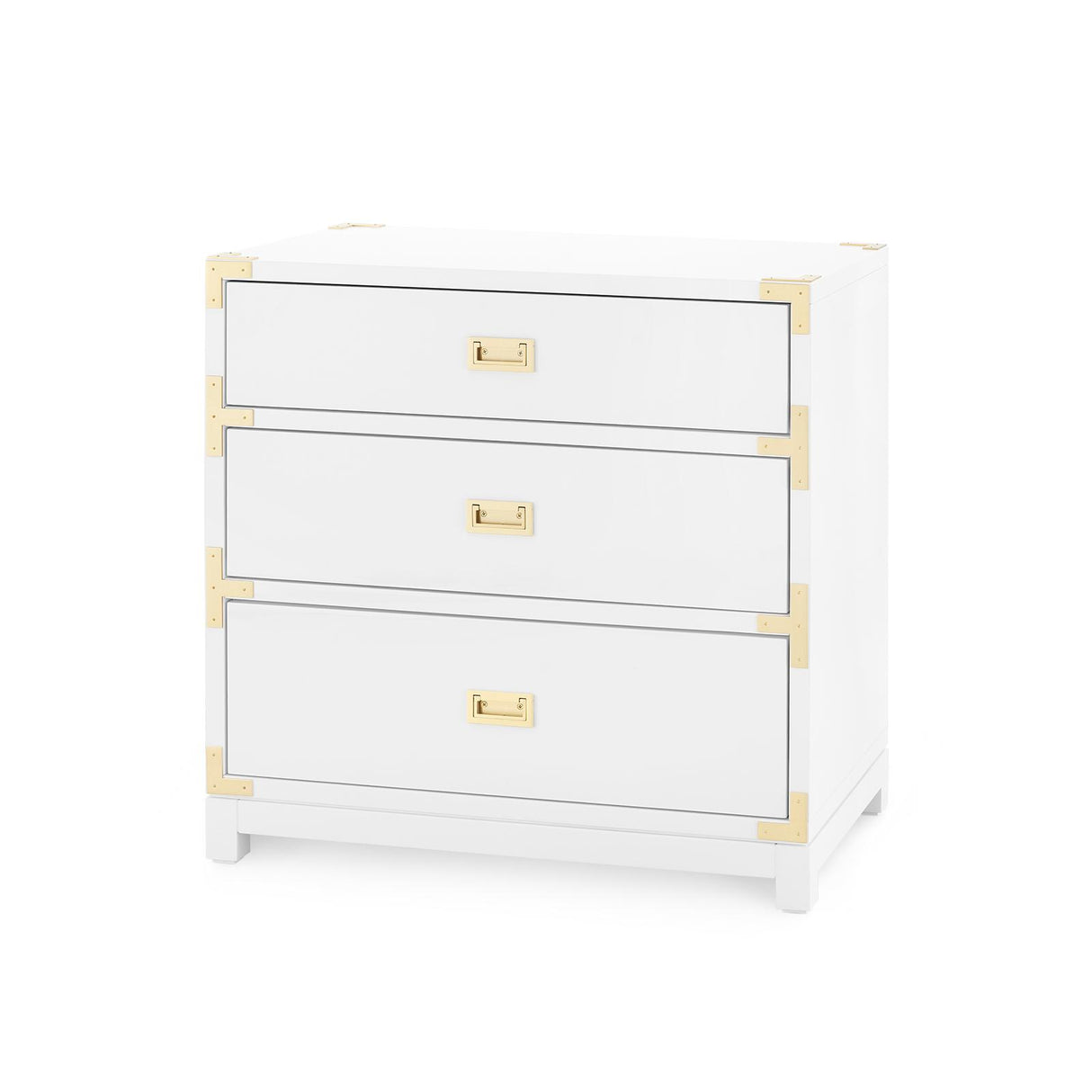 Villa & House Gloss White Victoria 3-Drawer Side Table