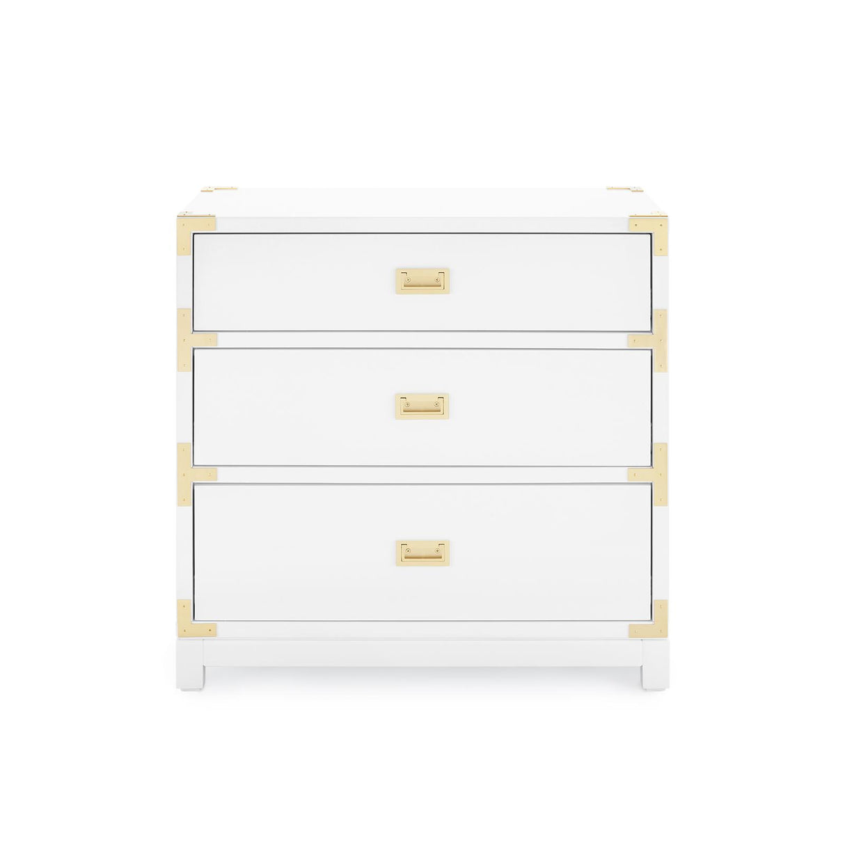 Villa & House Gloss White Victoria 3-Drawer Side Table