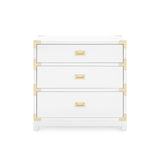 Villa & House Gloss White Victoria 3-Drawer Side Table