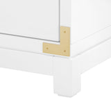 Villa & House Gloss White Victoria 3-Drawer Side Table