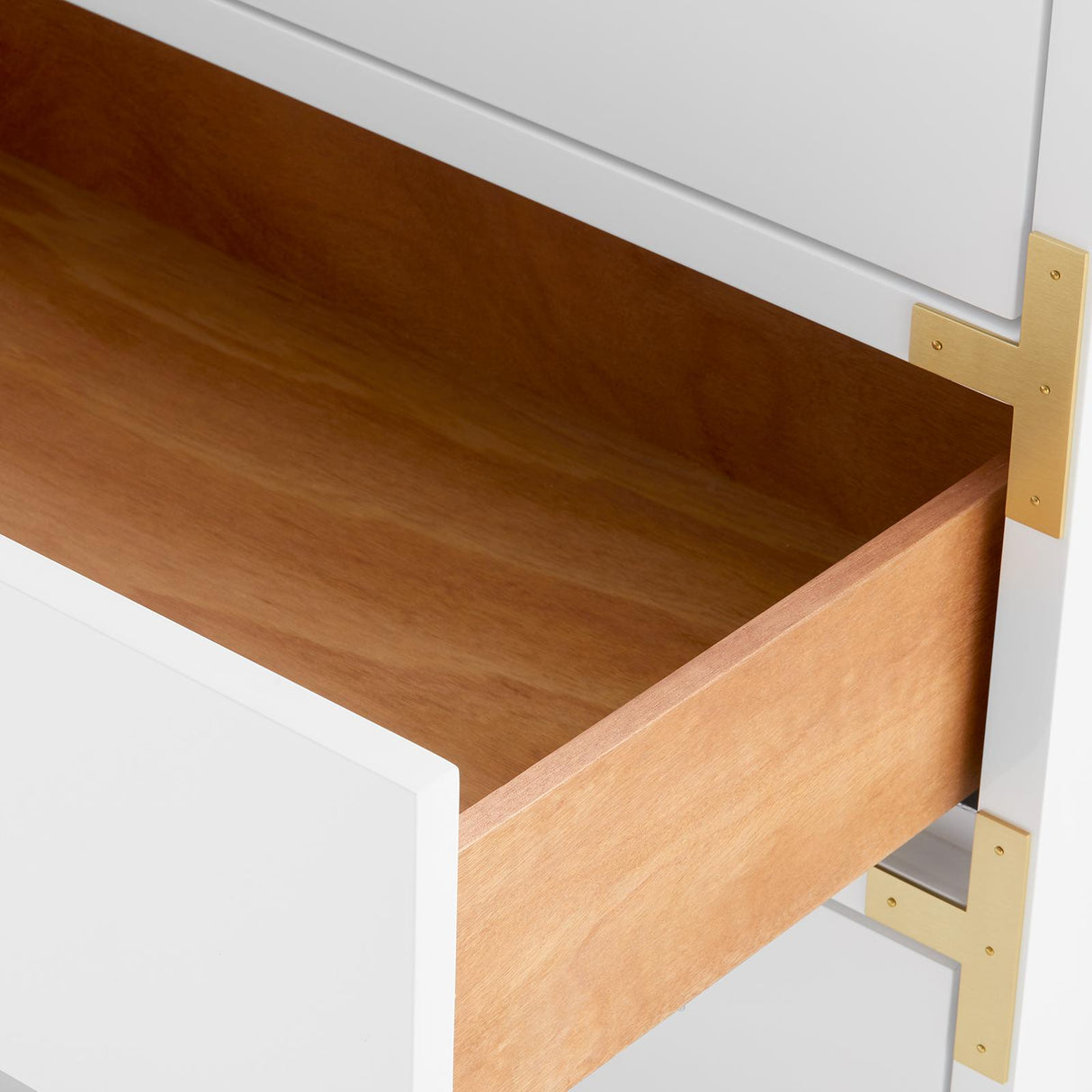 Villa & House Gloss White Victoria 3-Drawer Side Table