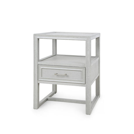 Villa & House Soft Gray Vivian 1-Drawer Side Table