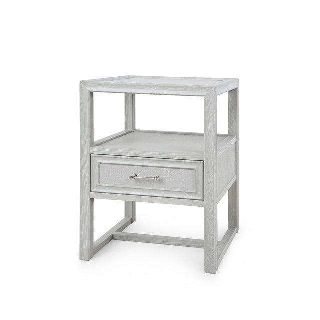 Villa & House Soft Gray Vivian 1-Drawer Side Table