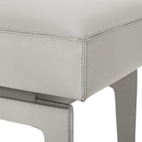 Villa & House Gray Leather Winston Stool