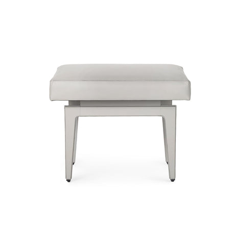 Villa & House Gray Leather Winston Stool