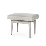 Villa & House Gray Leather Winston Stool
