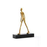 Villa & House Gold Leaf Walking Man Statue