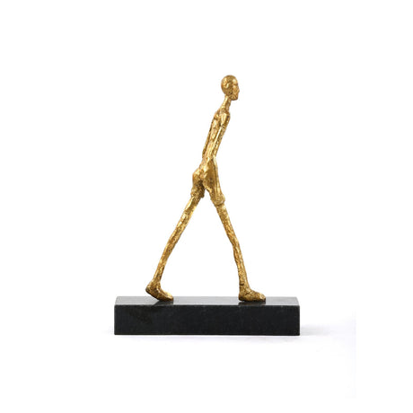 Villa & House Gold Leaf Walking Man Statue