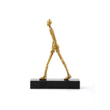 Villa & House Gold Leaf Walking Man Statue