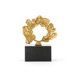 Villa & House Gold Leaf Wreath Statue