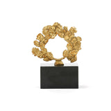 Villa & House Gold Leaf Wreath Statue