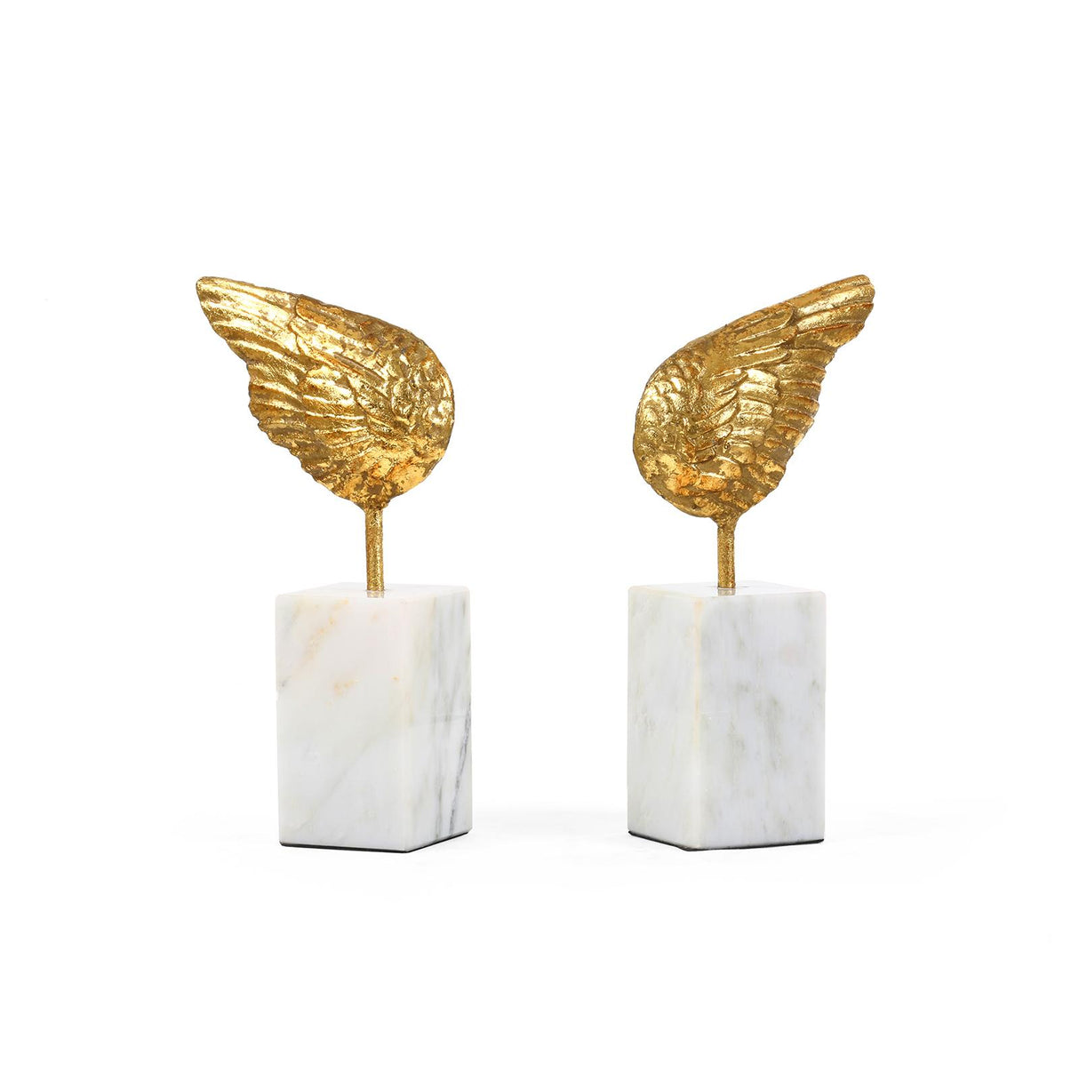 Villa & House Gold Leaf Wings Statue (Pair)