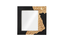 Phillips Collection Mercury , Square, Black, Gold Leaf Black Mirror