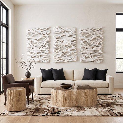 Phillips Collection Cast Entwined Rectangular Wall Root Faux Bleached Accent