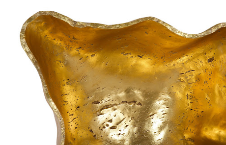 Phillips Collection Cast Wall Onyx Bowl Gold Leaf Large Accent