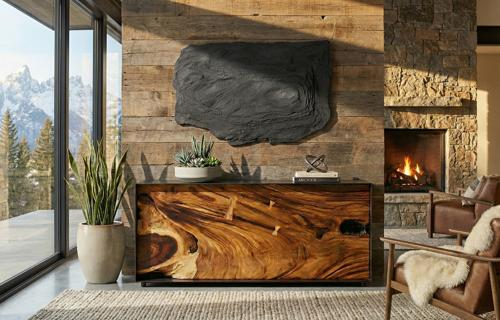 Phillips Collection Stratified Cast Stone Wall Art Painted Slate Accent