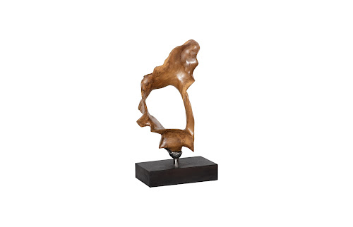 Phillips Collection Metallurgy Wood Sculpture Iron Base Assorted Tabletop