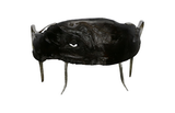 Phillips Collection Graven Live Edge Bench Black Chair