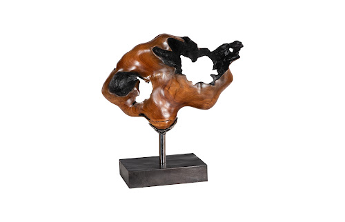 Phillips Collection Metallurgy Wood Sculpture Natural Tabletop