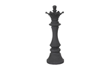 Phillips Collection Queen Chess Sculpture, Cast Stone Black, Small Black Accent