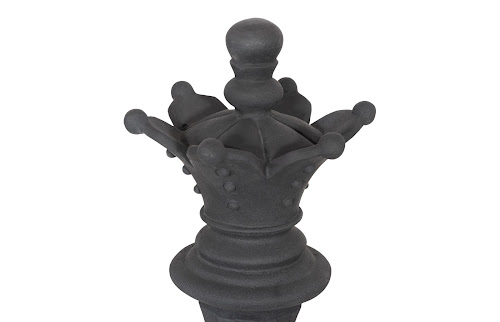 Phillips Collection Queen Chess Sculpture, Cast Stone Black, Small Black Accent