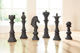 Phillips Collection Queen Chess Sculpture, Cast Stone Black, Small Black Accent