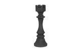 Phillips Collection Rook Chess Sculpture, Cast Stone Black, Small Black Accent