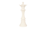 Phillips Collection Queen Chess Sculpture, Cast Stone White, Small Off White Accent