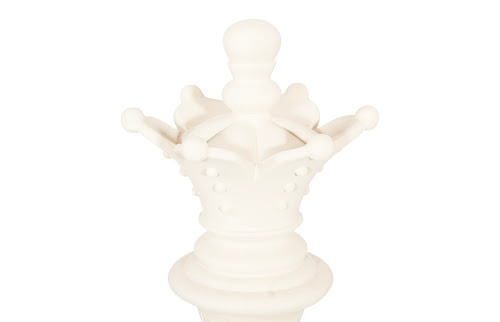 Phillips Collection Queen Chess Sculpture, Cast Stone White, Small Off White Accent